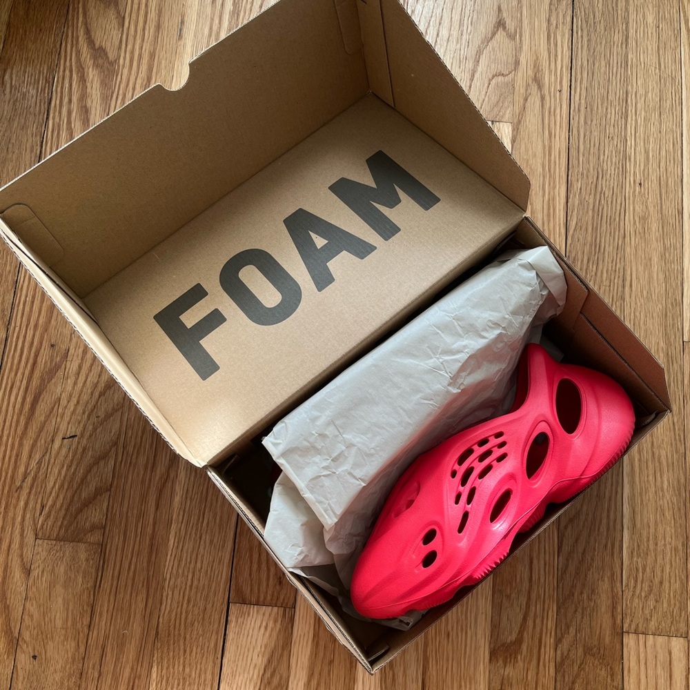 YEEZY red foam runners